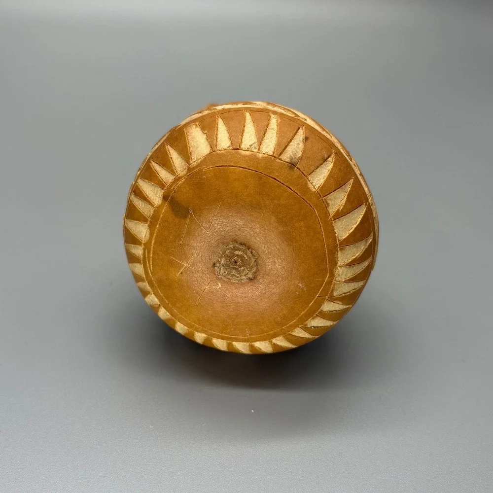 Carved Gourd Ornament‎ African Tribal Folk Art Boho Decor Ethnic Handmade